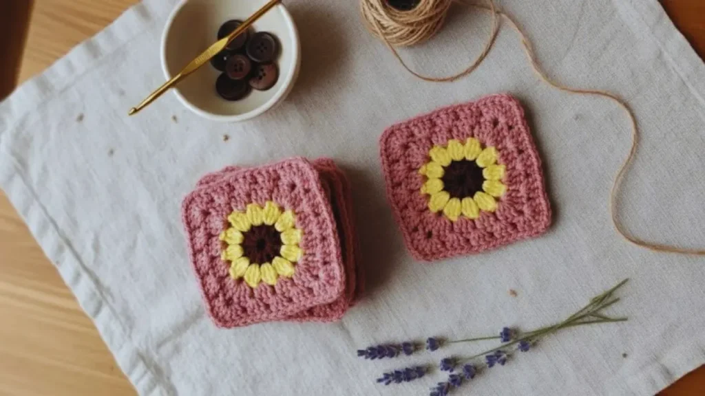 sunflower granny square