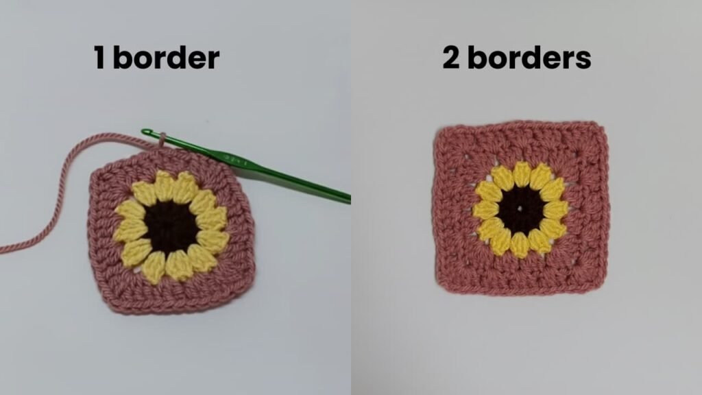 crochet sunflower granny square