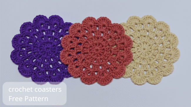 crochet coaster crochet coasters