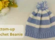 Bottom up crochet beanie