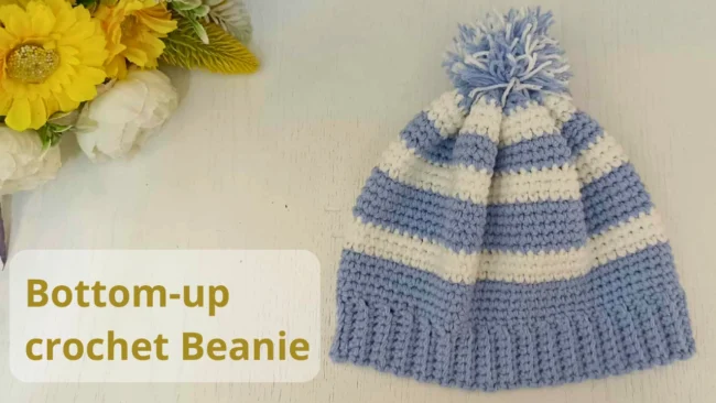 Bottom up crochet beanie