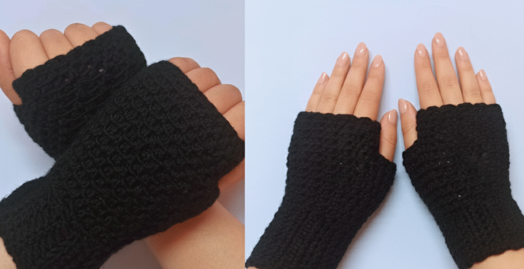 crochet fingerless gloves