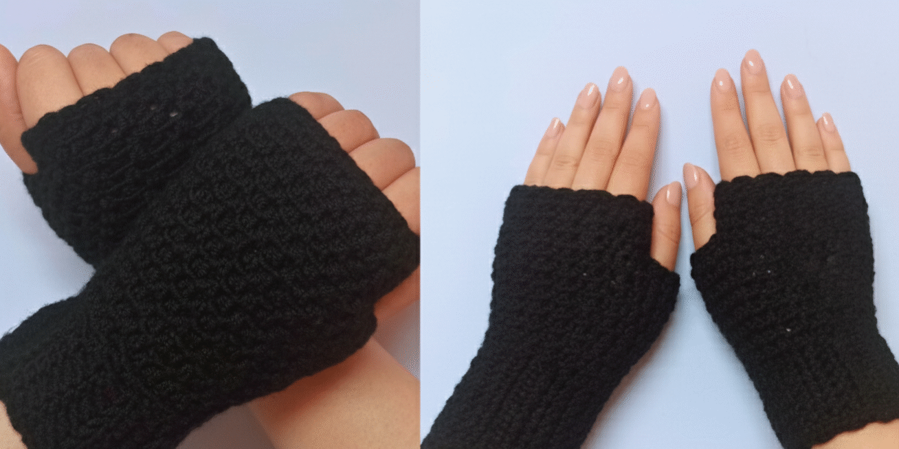 crochet fingerless gloves