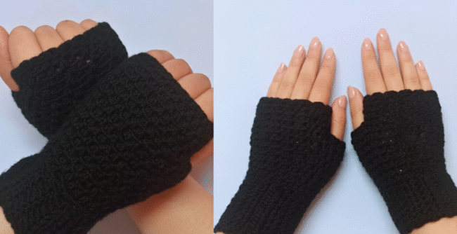crochet fingerless gloves