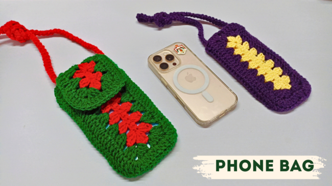 crochet phone bag